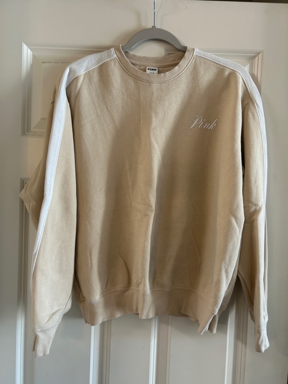 PINK Victoria's Secret Beige Crewneck Sweater size S